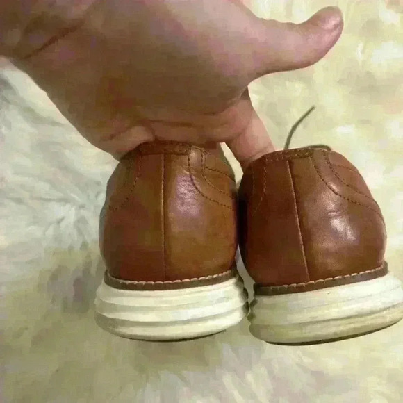 Cole haan original zerogrand camel tan brown brogue lace up 10.5 - Picture 5 of 7